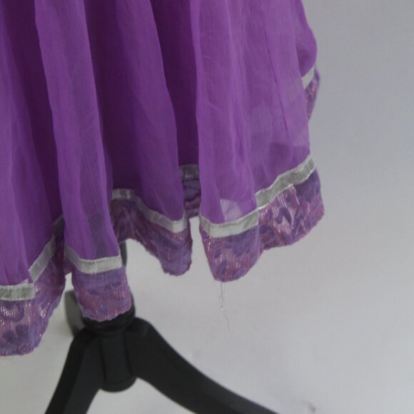 Purple Long Tunic with Design Small - Made in India - Picture 13 of 14